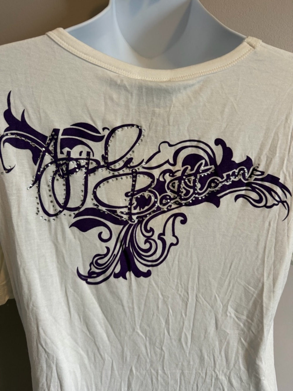 Apple Bottoms Y2K Graphic Tee NWT White Purple Medium - Picture 7 of 10